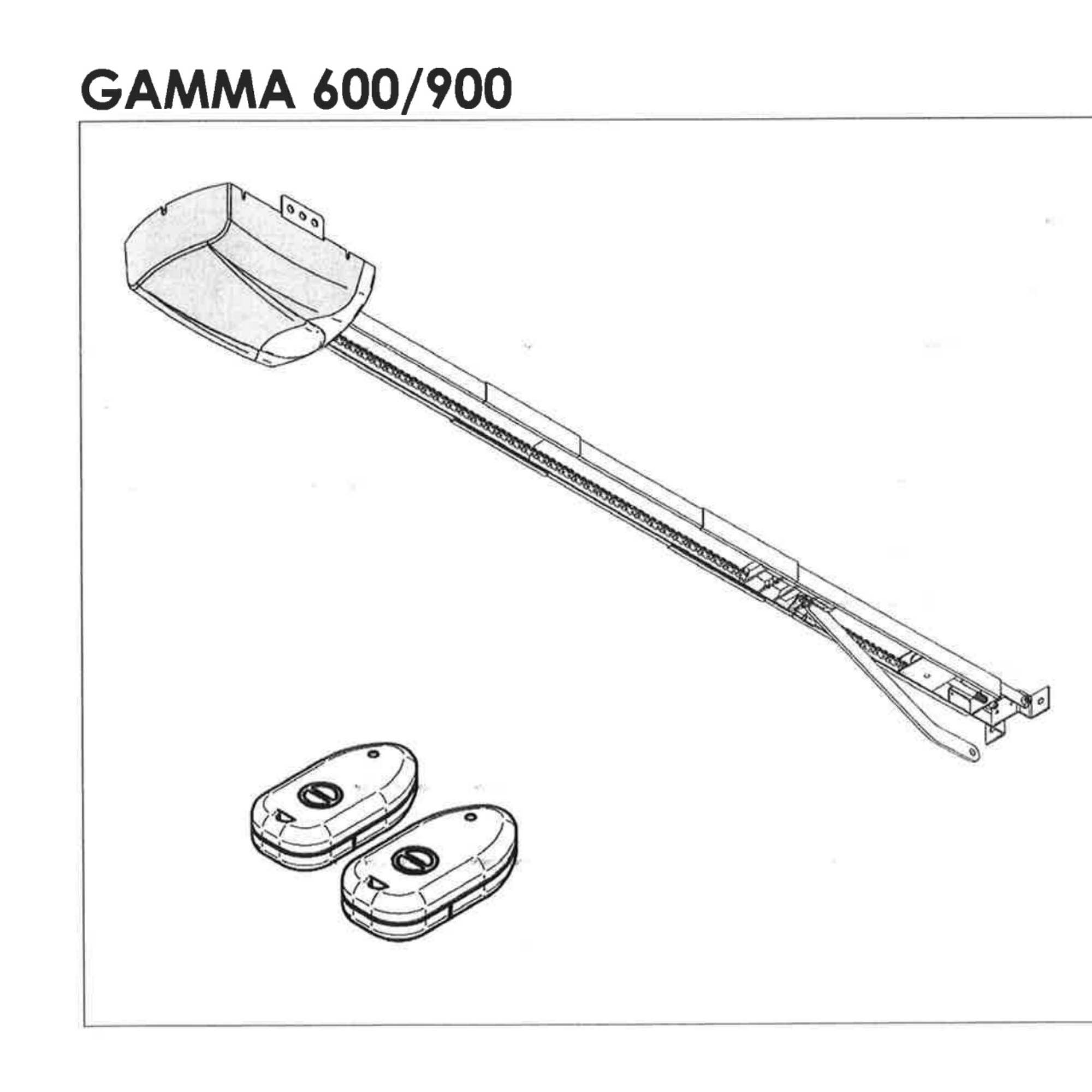 Monteringsanvisning til portåpner Gamma 600/900