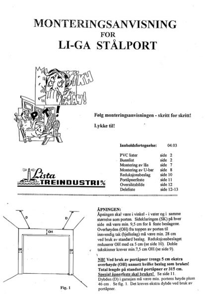 Stalport montering strekk fjaer