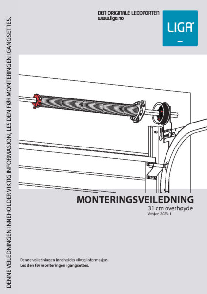 Monteringsveiledning 31 cm overhøyde versjon 2023-1